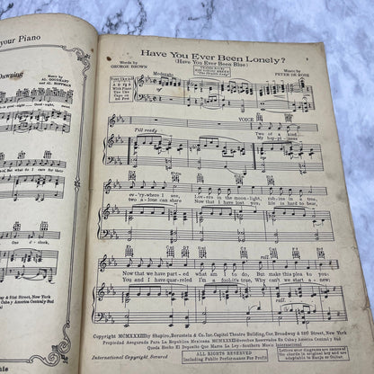 1933 HAVE YOU EVER BEEN LONELY Sheet Music Brown Peter de Rose Ruth Etting V41-1