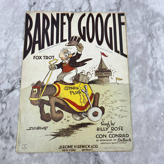 Barney Google Foxtrot Con Conrad DeBeck Cover 1923 Sheet Music TK2-SM3