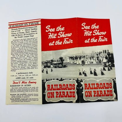 1939 New York World’s Fair RAILROADS ON PARADE Brochure & Fold Out Map SC1