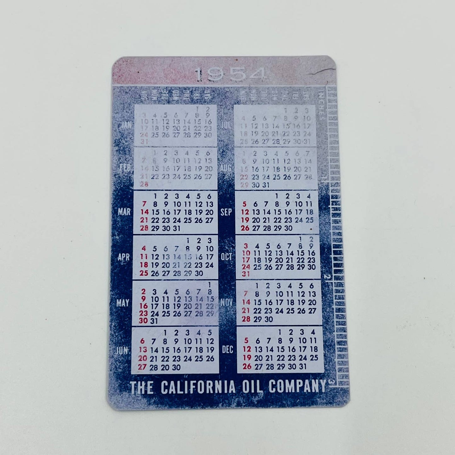 1954 Calso Gasoline Pocket Wallet Calendar SC2