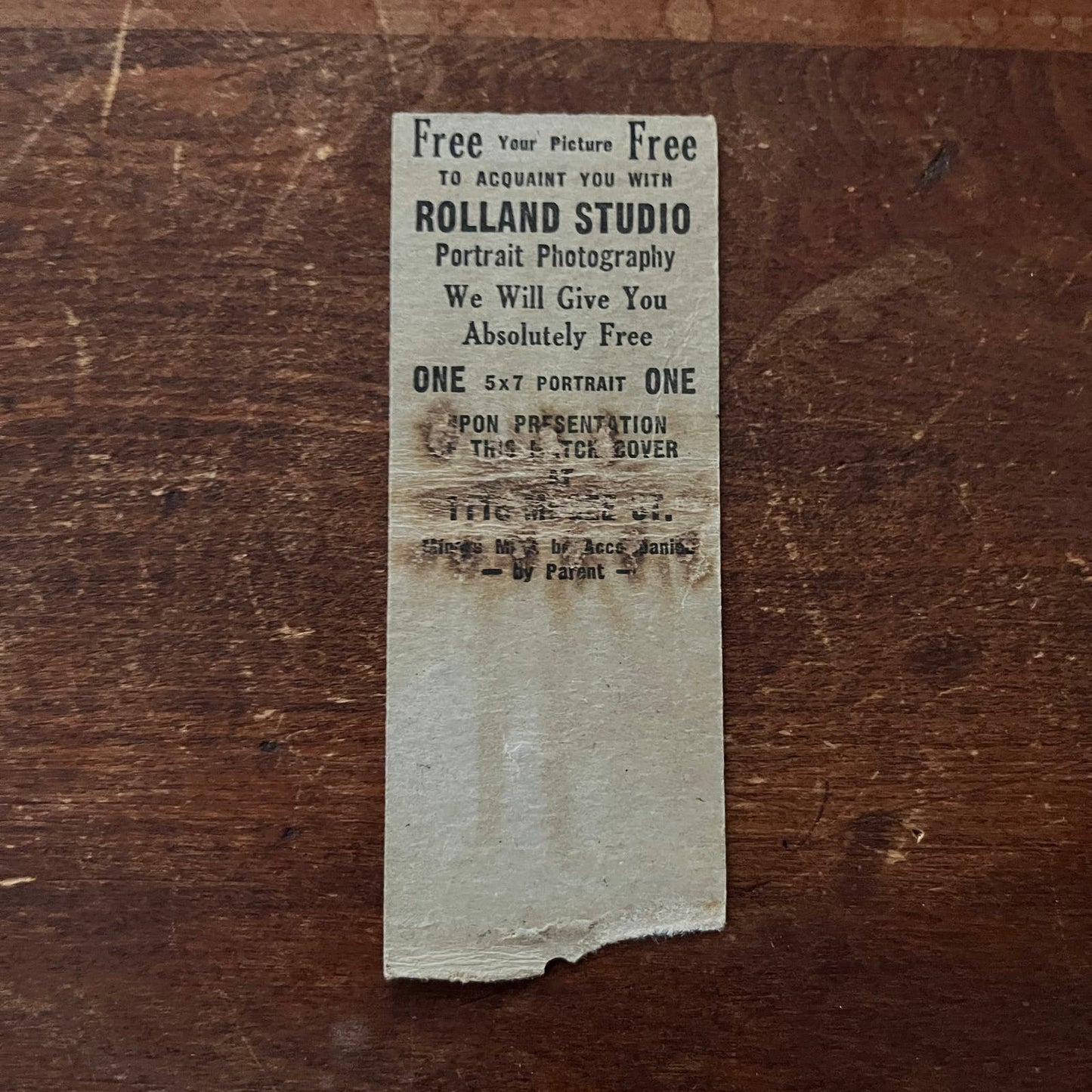 Rolland Studios Photography Kansas City MO Advertising Matchbook Cover SA9-M13