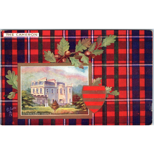 Scottish Clans The Cameron Raphael Tuck Oilette Original Postcard P2-12