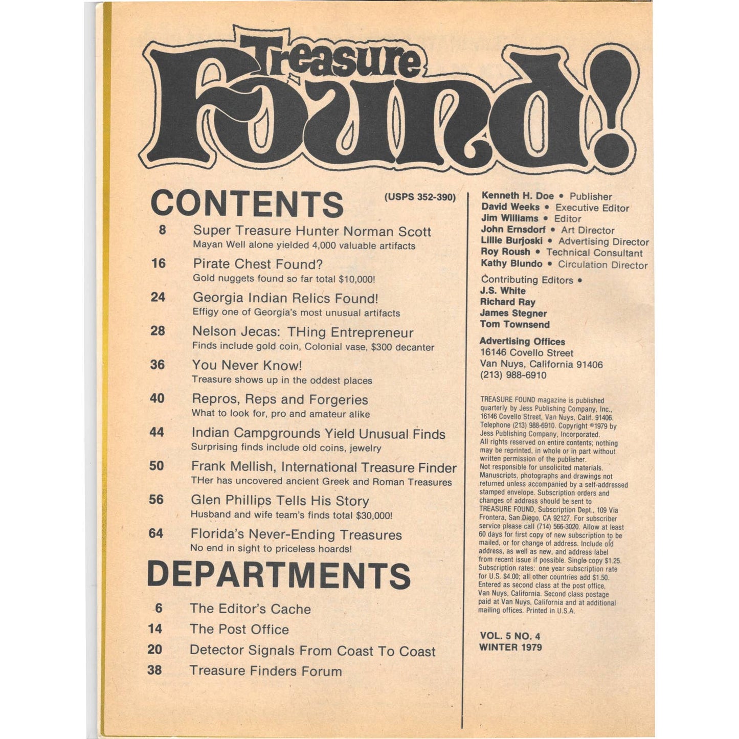 Treasure Found Magazine - Treasure Hunting Gold Metal Detecting Winter 1979 M4