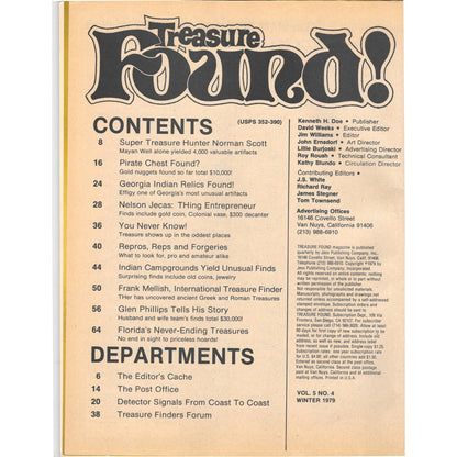 Treasure Found Magazine - Treasure Hunting Gold Metal Detecting Winter 1979 M4
