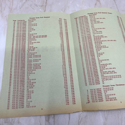 1968 Sears Employees Only Christmas Fashions Promo Leaflet Santa AB8