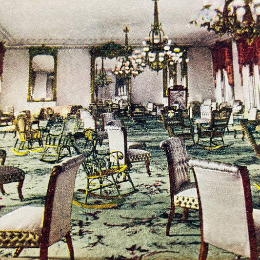 1905 Stereoview Card United States Hotel Parlor Saratoga New York