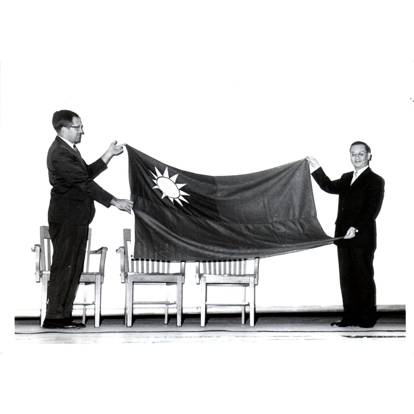 Shu-Kai Chow Chinese Ambassador Yankton College Flag Ceremony 1966 Photo TK1-P5