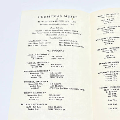 1960 Pennsylvania Railroad RR Christmas Music Program Penn Station AB8