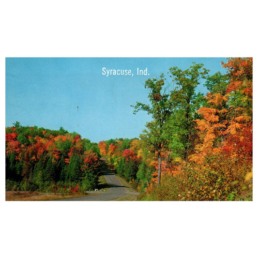 Vintage Postcard - Syracuse Indiana Fall Color 1968 TJ6-1