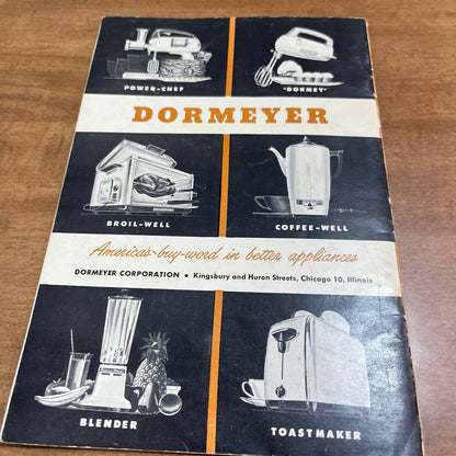 Vintage 1950s Dormeyer Fri-Well Automatic Electric Cooker Fryer Recipe Book A3