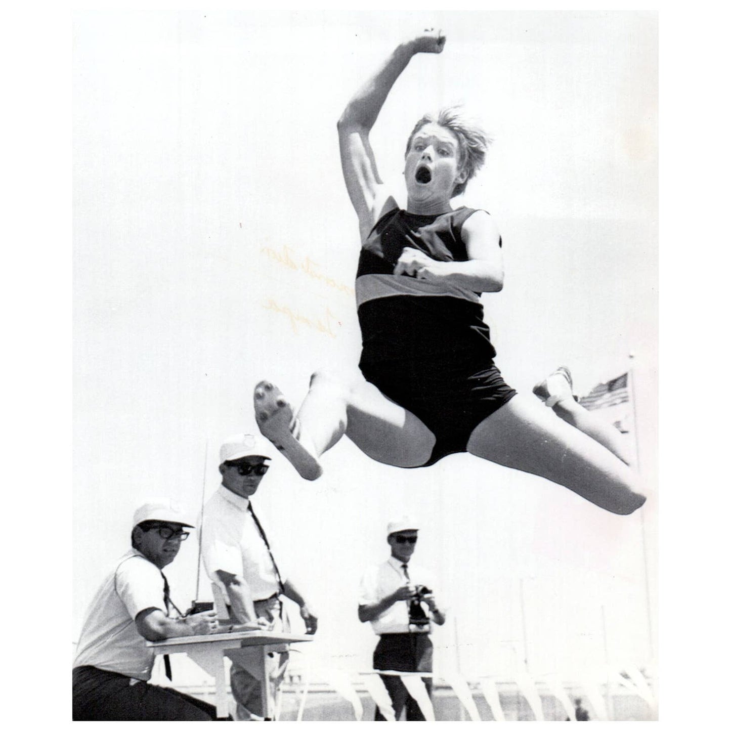 1950s Original Press Photo Track and Field High Jump Pat Winslow ~6x8" AD2