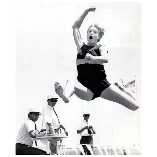 1950s Original Press Photo Track and Field High Jump Pat Winslow ~6x8" AD2
