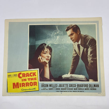 1960 Crack in the Mirror Orson Welles Juliette Greco Dillman Lobby Card FL4