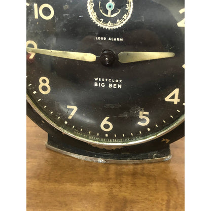 Vintage Black Westclox USA Big Ben Alarm Clock La Salle IL Untested TH4
