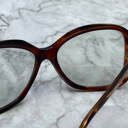 Vintage Tortoise Shell Big Eye Cat Eye Woman’s Eyeglasses France 5.75” TA9