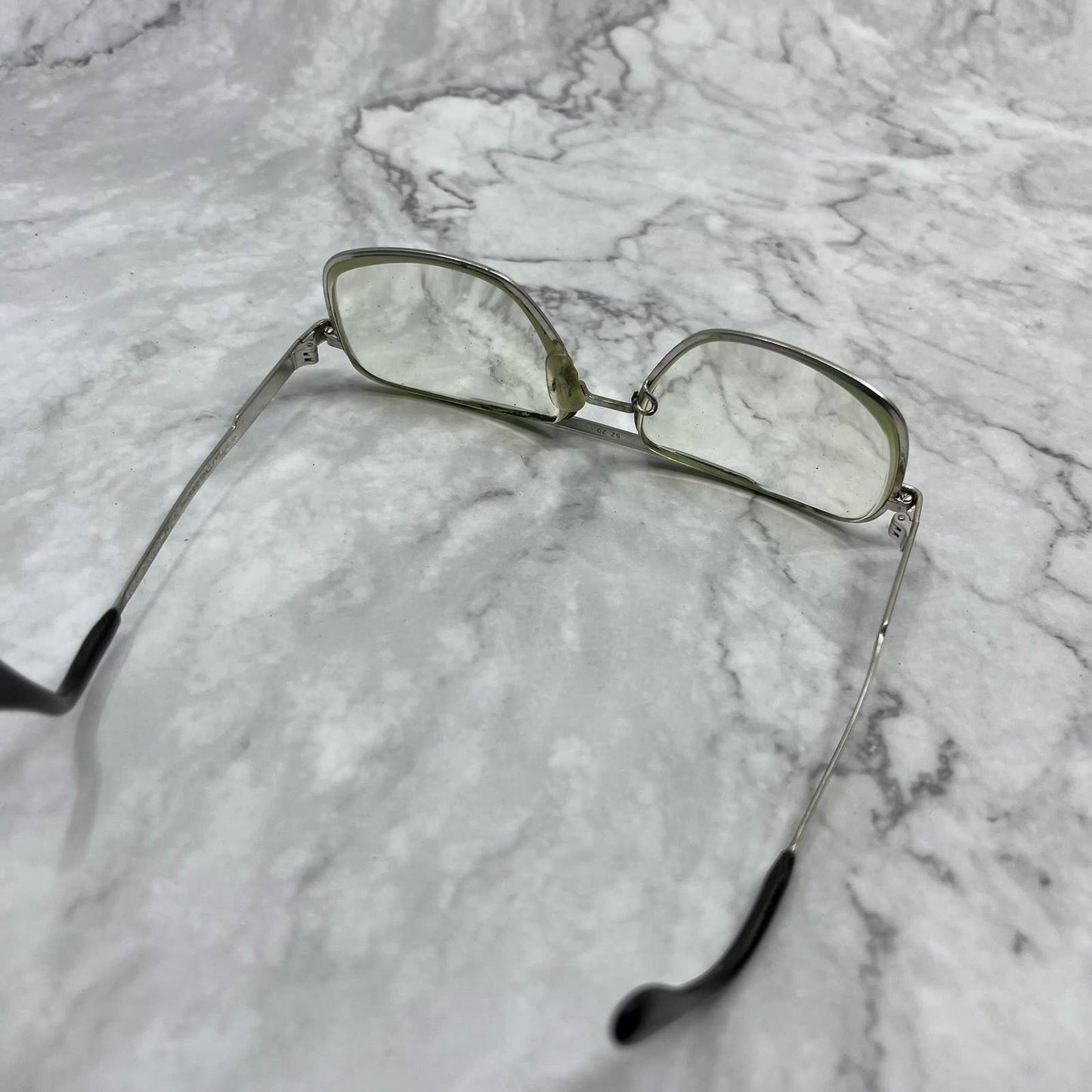 Vintage 1970s Metal Aviator Frame Eyeglasses Cloissone IV Japan 5 1/2 TD1-1