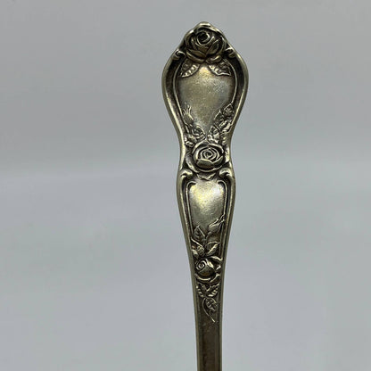 1903 Rose Sugar Shell Spoon R. C. & Co. Rogers Cutlery Co., Rose Pattern 9" TI2