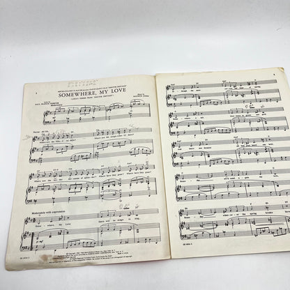 1966 Sheet Music Somewhere, My Love Dr. Zhivago Ray Conniff V43-1