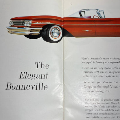 1960 Pontiac Full Color Deluxe Sales Brochure Bonneville Catalina Star Chief B4