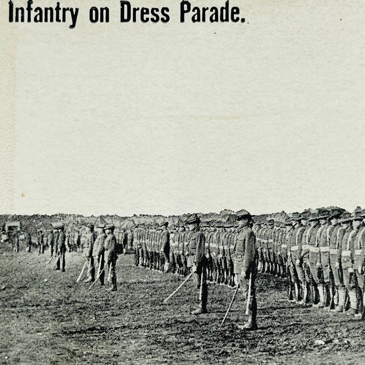 c1918 Postcard WWI Infantry on Dress Parade PA9