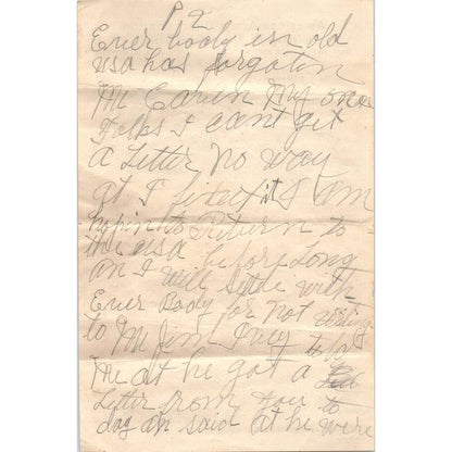 1919 WWI Letter & Envelope 165th Inf. & 42nd Division Remagen on the Rhine AD6