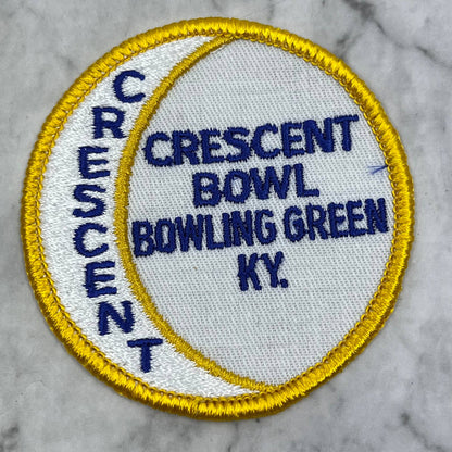Vintage Embroidered Bowling Patch Crescent Bowl Bowling Green Kentucky SE7