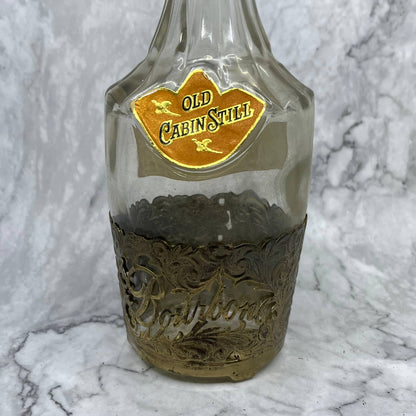 c1950 Decanter with Stopper, Old Cabin Still Bourbon Bottle TC4