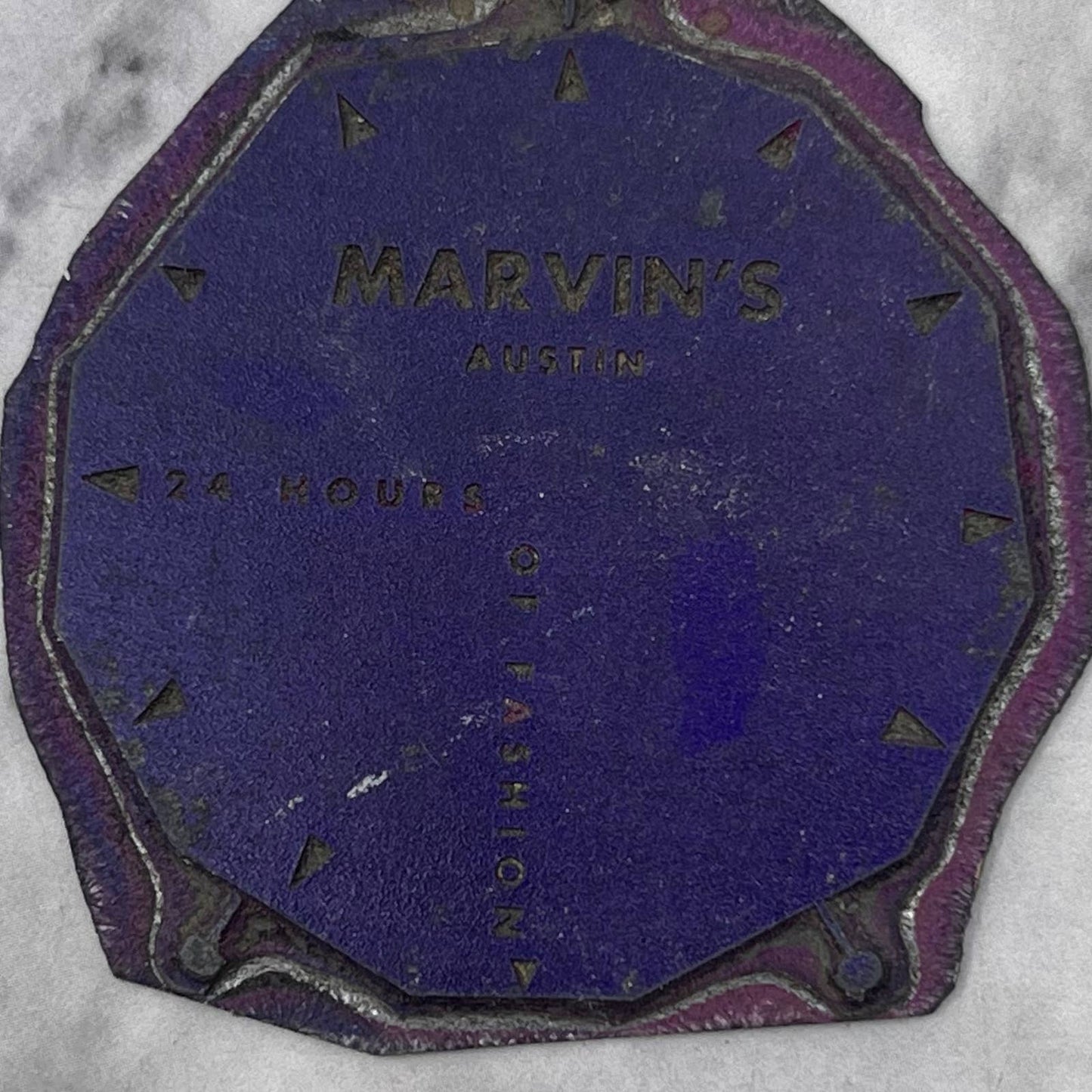 Vintage Printing Block Plate Marvin's Austin 24 Hours of Fashion TJ56
