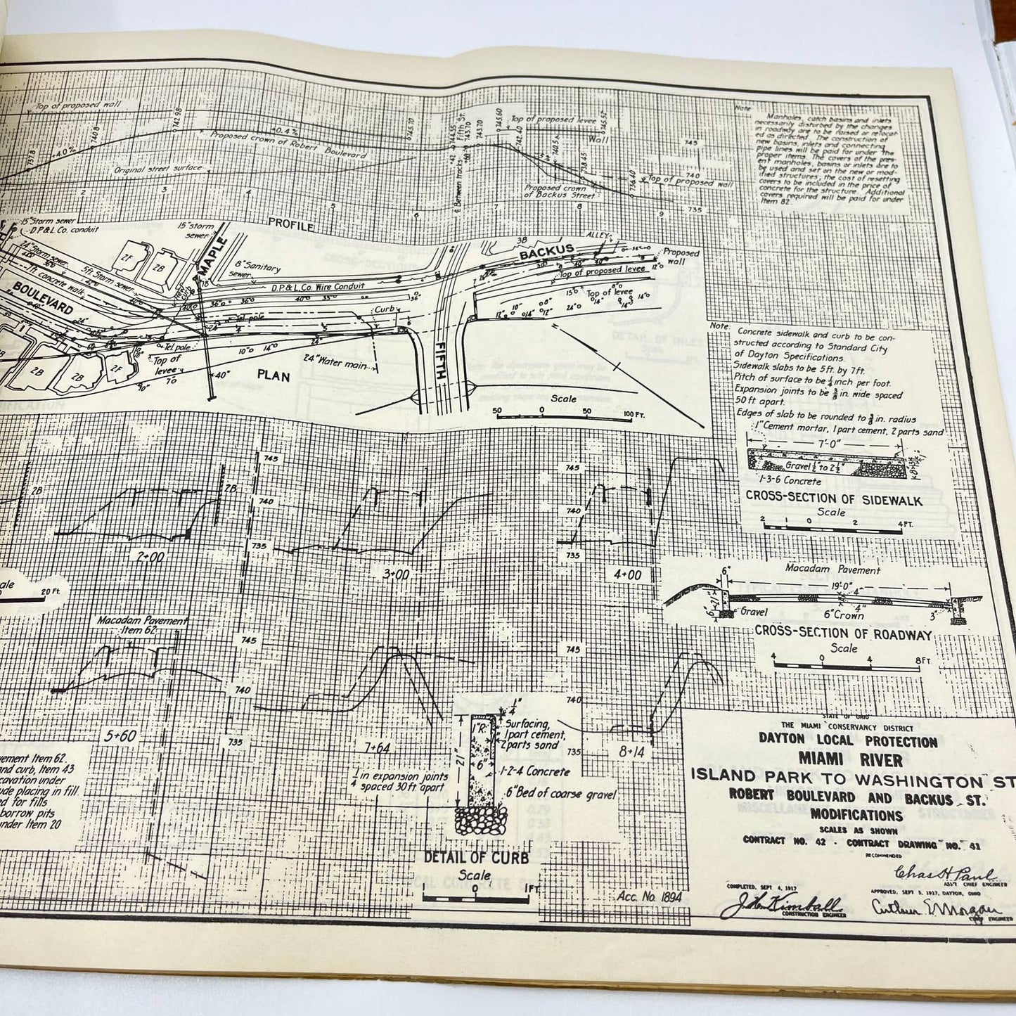 1910 Atlas Selected Contract and Information Drawings Dayton Ohio TE7