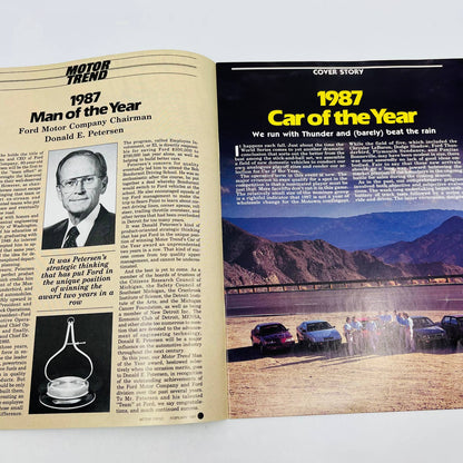 Motor Trend Magazine February 1987 '87 Car Of The Year Reprint BA1