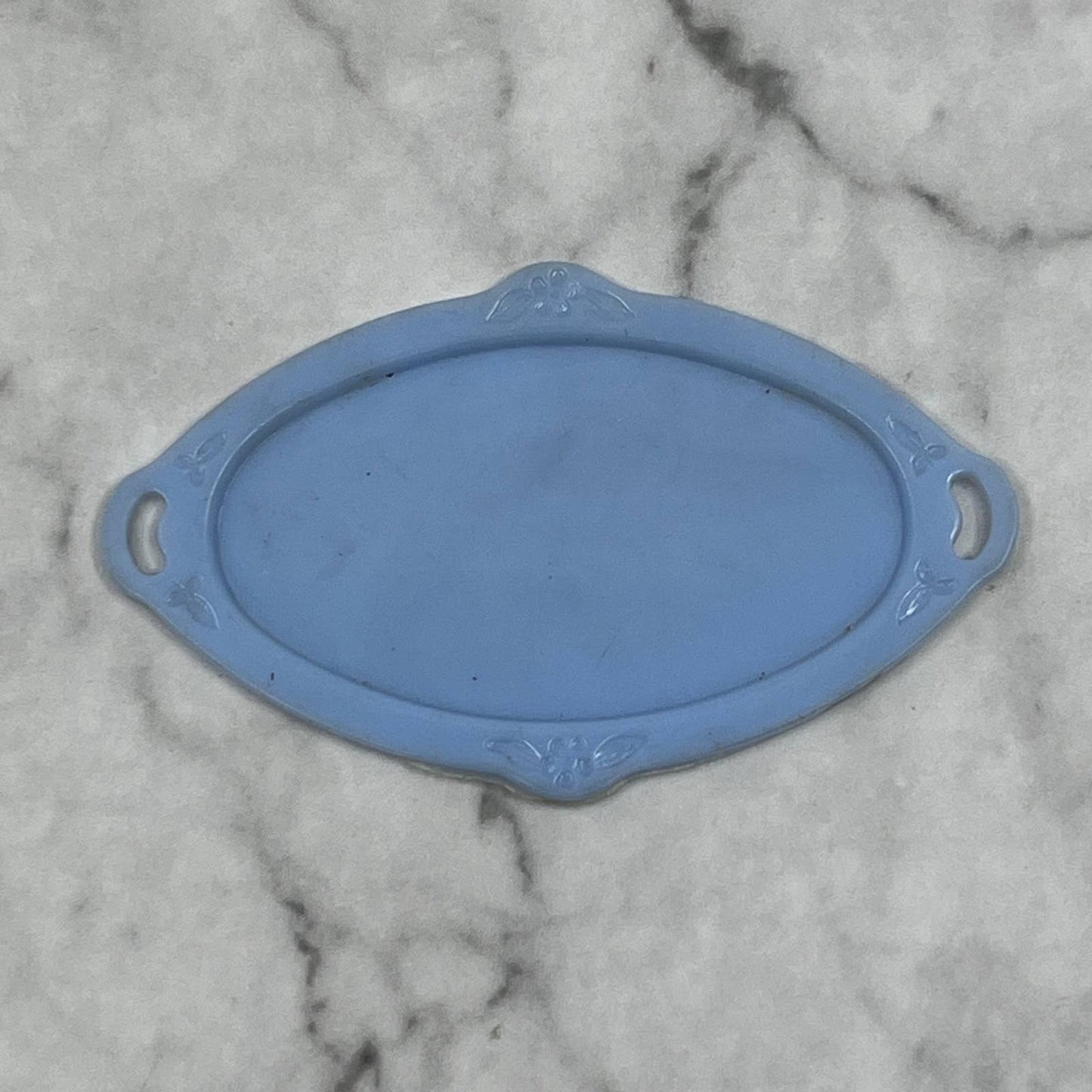 Vintage Irwin Miniature BLUE Plastic Serving Tray Platter Dollhouse Diorama SE7