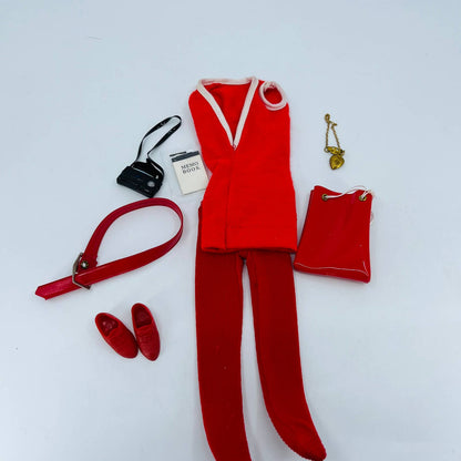 Vintage Ideal Tammy Doll Cutie Coed Outfit With Gold Heart Necklace SA5