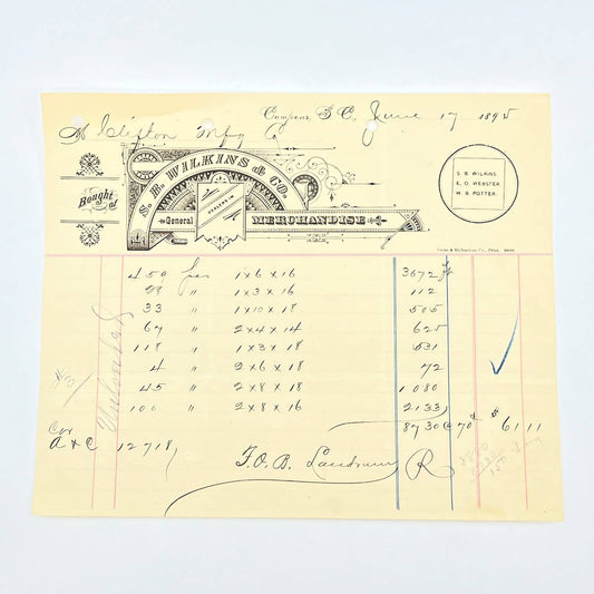 1918 Glenwood Cotton Mills Letterhead W.M. HAGOOD Easley SC AB9