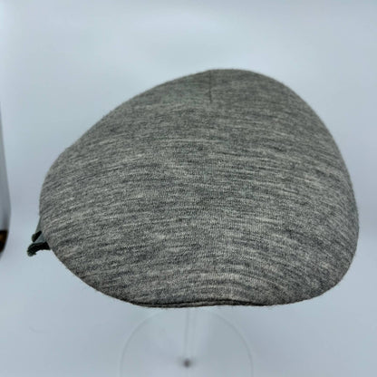 Vintage Gray Knit Beanie Beret with Bow & Rhinestone Some Wear  HB1
