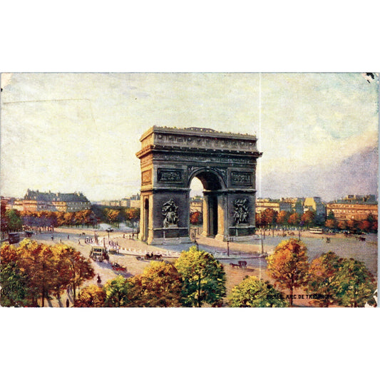 Arc De Triomphe Paris France Raphael Tuck Original Postcard P3-2