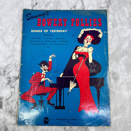 Sammys Bowery Follies Song Of Yesterday 1947 Vintage Sheet Music Book Pop TH1