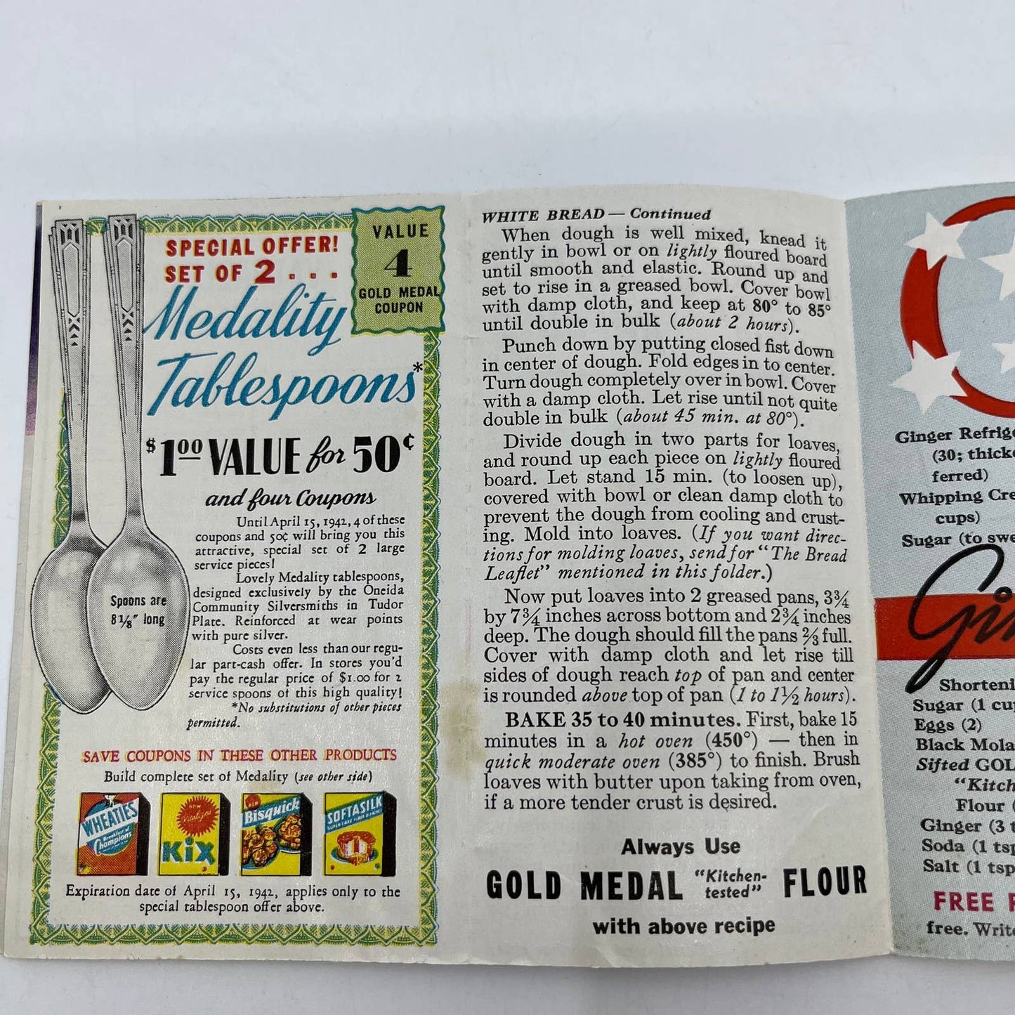 1942 Halloween Midnight Cake Promo Advertising Fold Out Recipe Cookbook AC9