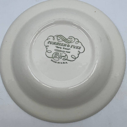 Royal China Currier and Ives Soup/Salad Bowl  8 1/2" Early Winter Blue TI3-3