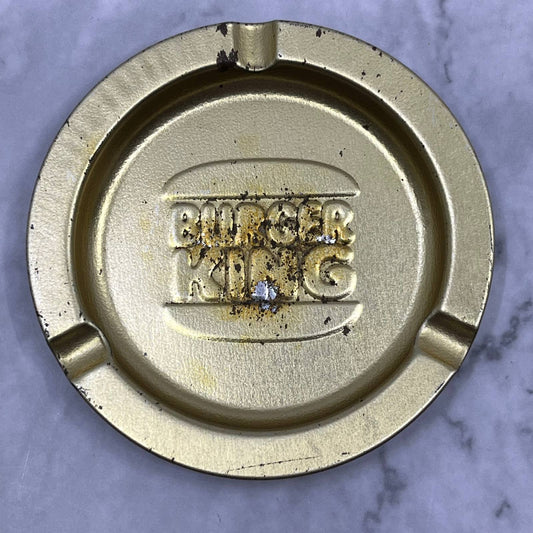 Vintage BURGER KING Metal Ashtray Fast Food Restaurant Advertising 3.5" SE6