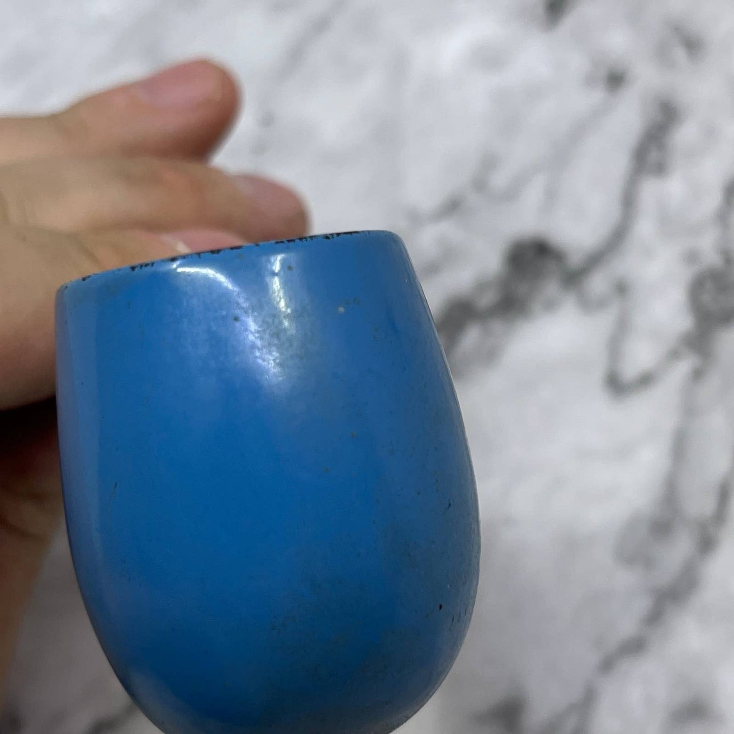 Venturi Estate Pipe Blue Brylon Bent Billiard (Vintage 1970s) TJ4-4