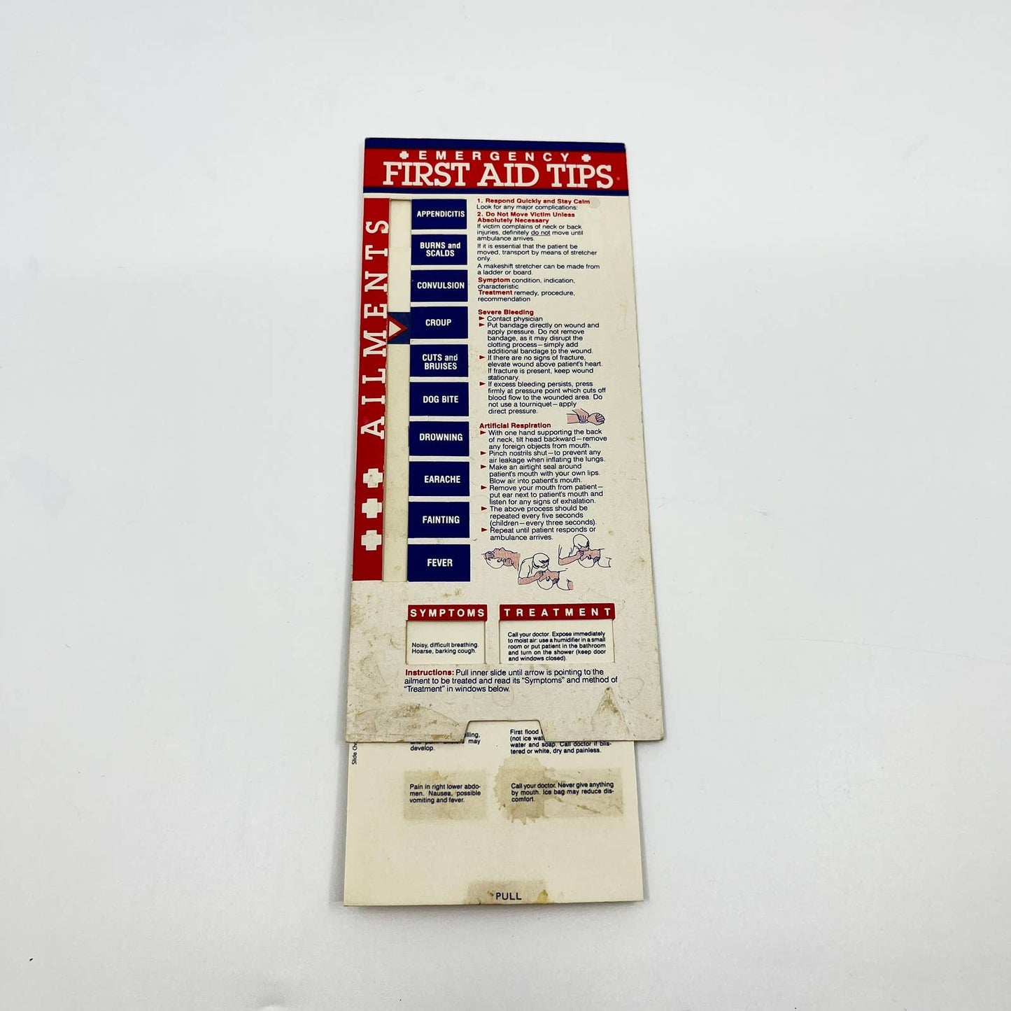 1982 Emergency First Aid Tips Slider Card SC6