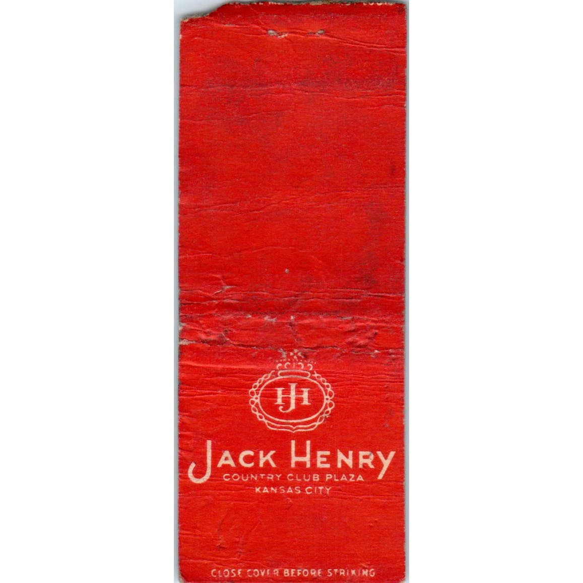 Jack Henry Country Club Plaza Kansas City MO Advertising Matchbook Cover SA9-M2