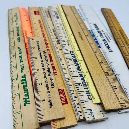 VTG Lot of 10 Advertising Rulers Minnesota Iowa Illinois TC4