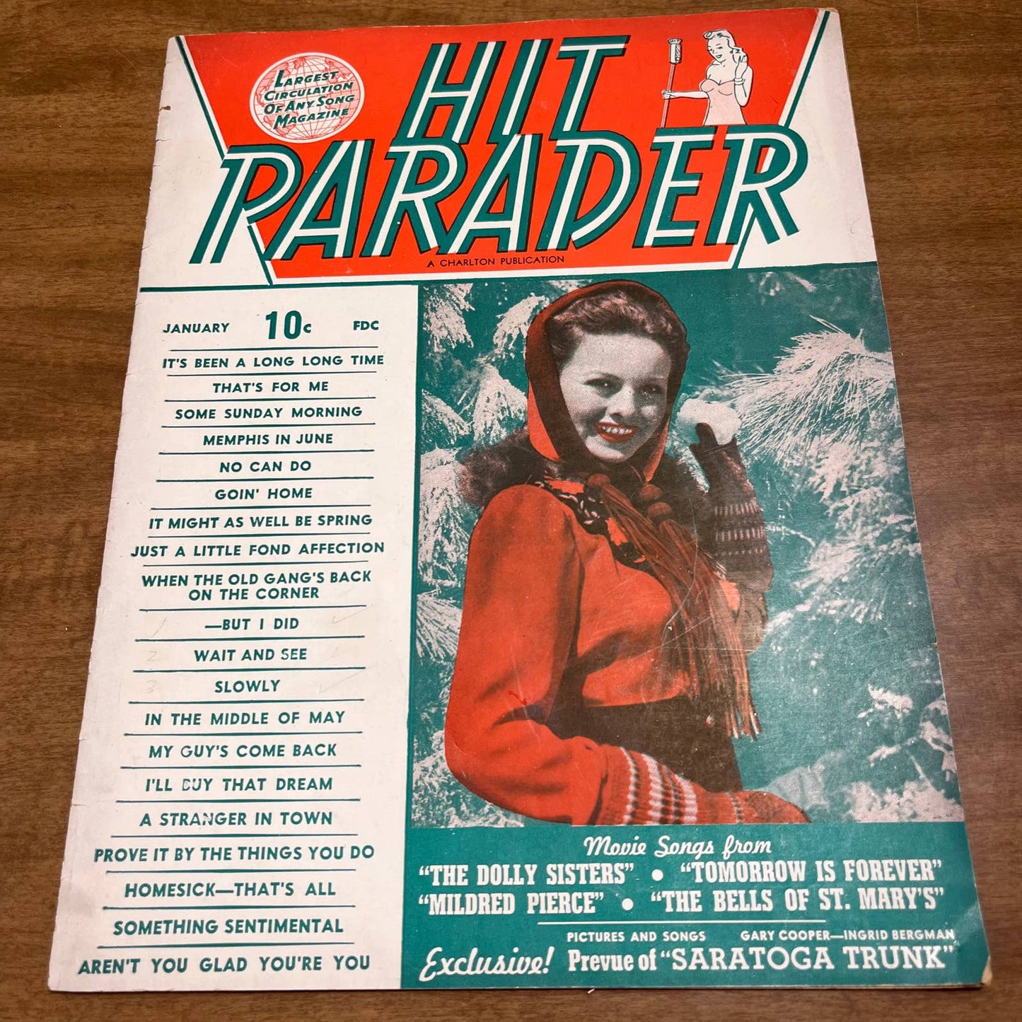 Hit Parader Magazine Back Issue January 1946 Gary Cooper Frank Sinatra B3