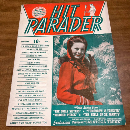 Hit Parader Magazine Back Issue January 1946 Gary Cooper Frank Sinatra B3