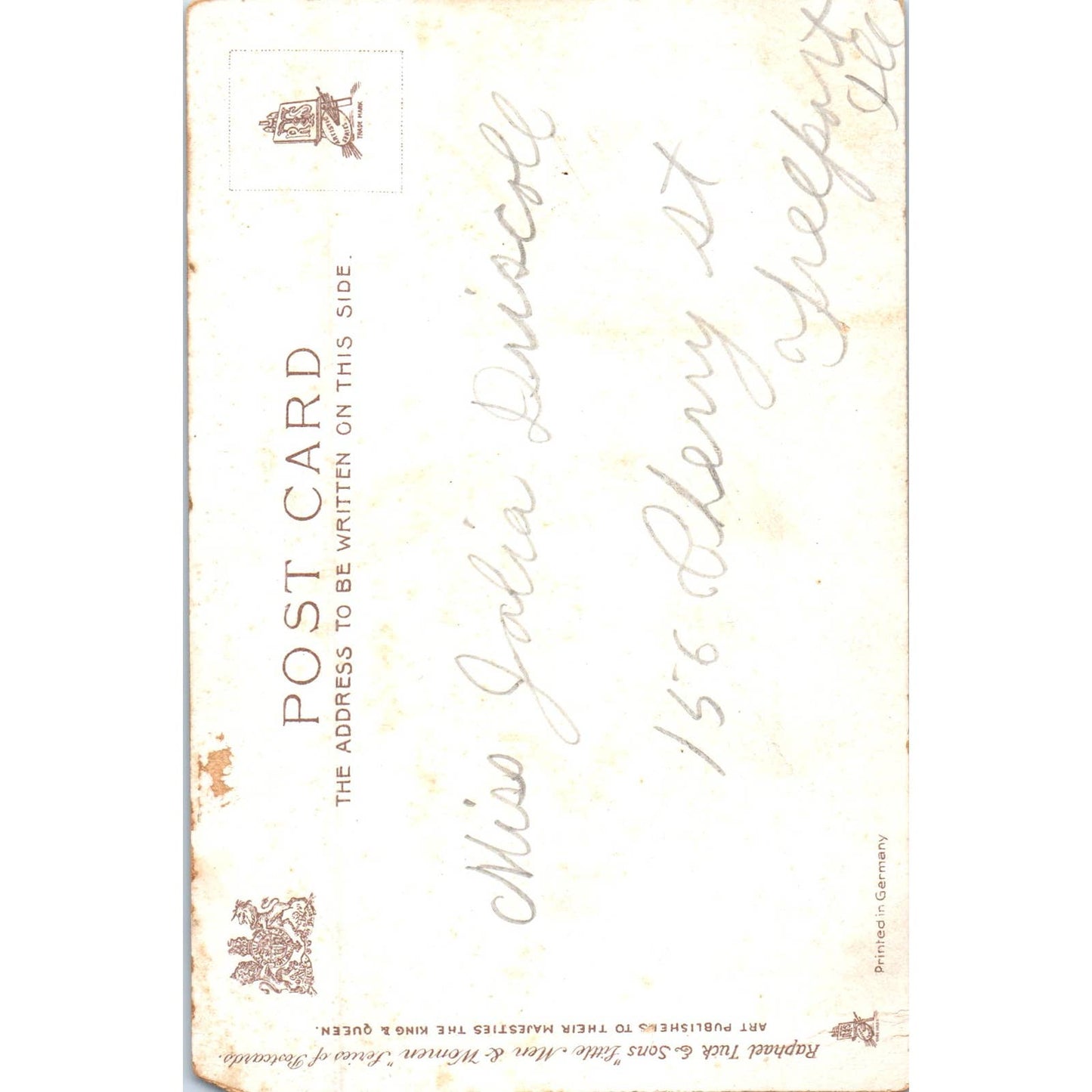 Victorian Boy & Girl Playing c1905 Raphael Tuck Original Postcard TK1-P17