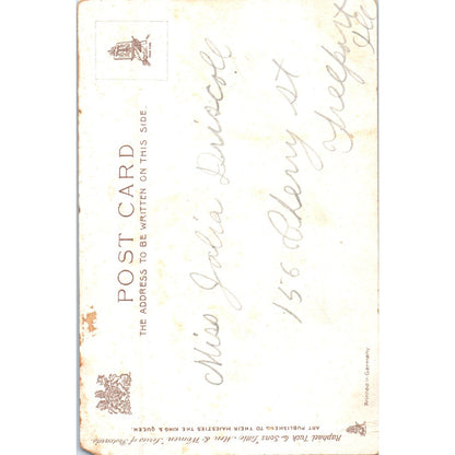 Victorian Boy & Girl Playing c1905 Raphael Tuck Original Postcard P3-2