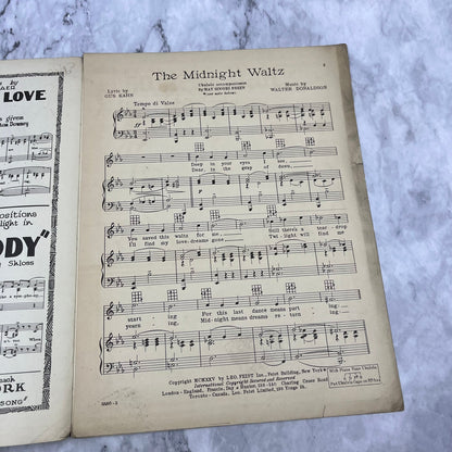 The Midnight Waltz 1925 Sheet Music Vincent Rose Walter Donaldson Gus Kahn TI1