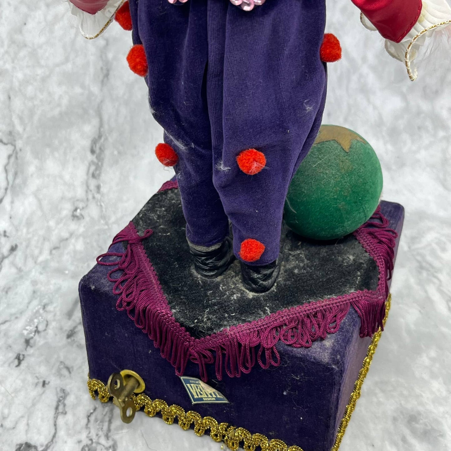 Madame Verte Clown Doll Le Petit Pierrot  Music Box Harlequin Pierrot 16”