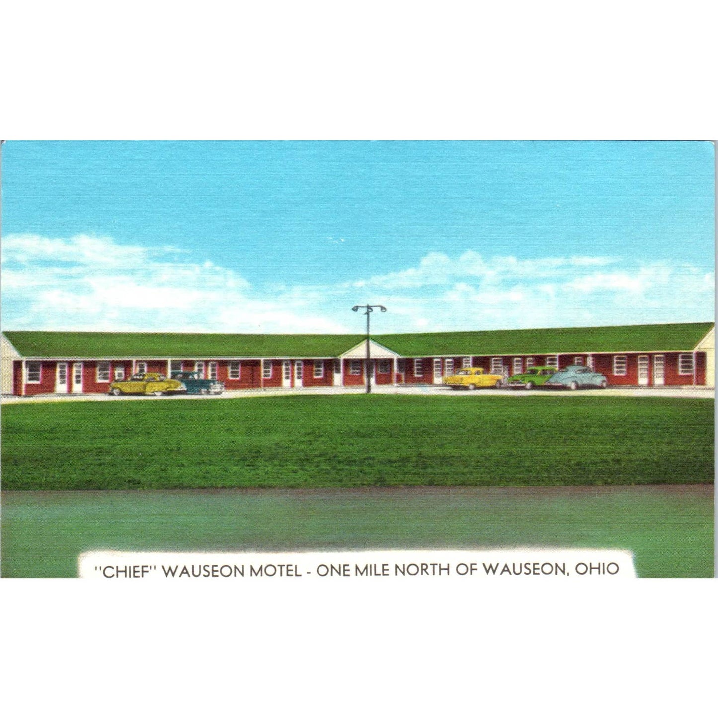 Vintage Postcard Chief Wauseon Motel OH TD8-O2